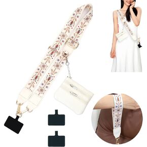 Clip And Go Strap With Wallet Crossbody, Adjustable Phone Strap Zippered Pouch, Phone Lanyard for Travel, Outdoor