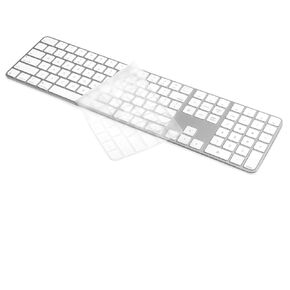 ProElife Keyboard Cover Skin for 2024 Magic Keyboard with Touch ID and Numeric Keypad (A3119) Ultra-Thin Silicon Protector (4 Keys ON The Left of Space BAR) (Black)