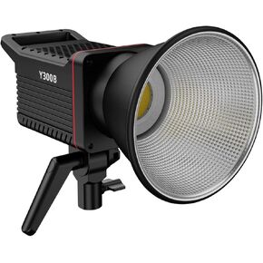 300W High-Powered COB LED Video Light MAX Extreme Mode 2700K-6500K, CRI 95+ TLCI 97+ for Photography with Bowens Mount, Studio Light for Portrait, YouTube Film Recording (JC-300W)