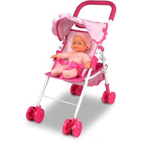 Anivia Doll Bed Furniture 2 وظيفة ، سرير دمية وتتأرجح دمية معا مقابل 18 بوصة دمى الأطفال ، سرير دمية الطفل مع صينية أسفل