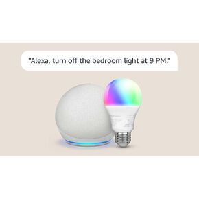 Echo Dot with Amazon Basics Smart Color Bulb