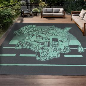 FXW Let's ROLL RV Rug – Designed for RV Adventures with Your Dogs, Full Coverage Across Campsite, 9.3'×7.4', Orange
