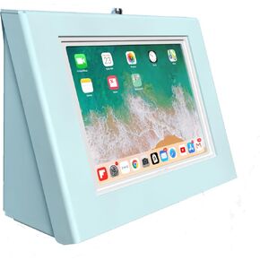 TabCare Easy Wall Mount Security Tablet Kiosk for iPad 10 10.9 "، iPad 11" 2025 مصمم لدمج محور USB والطابعة وقارئ CC وجميع أجهزة الكمبيوتر الطرفية (أبيض)