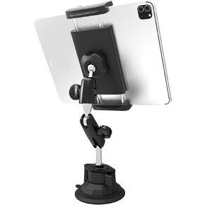 Heavy Duty Truck Tablet Mount - [Adjustable Metal Arm] Vacuum Suction Dash/Windshield Mount for Semi/Commercial Trucks, 4.7-13" Tablet Holder for iPad Pro12.9/Galaxy Tab/iPhone/Android Device
