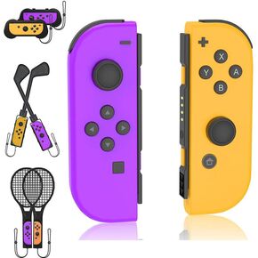 Replacement for Switch Controller Work with Switch/Lite/OLED,Wireless Gamepad Support Dual Vibration,6-Axis Gyro,Wake-up,Motion Controls,Screenshot, L/R (Green and Blue)