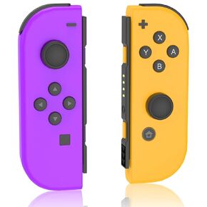 Wireless Switch Controllers for Switch/OLED/Lite,Gamepad with No Drift Joystick, Pro Grip, Dual Vibration, Wake-Up,Motion Control, Screenshot,Best Value Alternative,No NFC, (Orange and Purple)