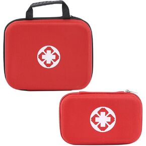 Empty First Aid Bag, 2 Pcs Small and Big 3D EVA Waterproof Emergency Box for Travel, Camping, Household, Office and Outdoors (Small and Big)