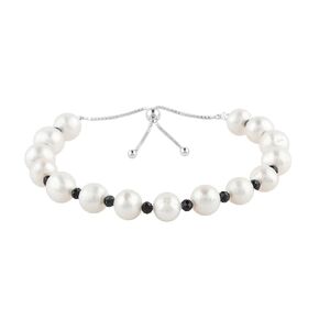CRYSTALIS Natural Peridot And Freshwater Pearl Beaded Bolo Bracelet, Elegant Beads Crystal, Chakra Bracelet, Healing Bracelet, Gemstone Jewelry, Friendship Bracelet, 925 Sterling Silver Slider 10 inch