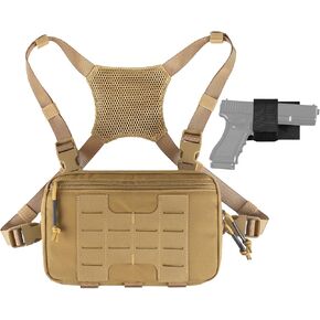 Tactical Chest Pack 2L Utility Molle Chest Rig CCW Chest Pouch Hiking Hunting Fishing Running Bag EDC Outdoor Pack