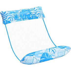 Sloosh Hammock Pool Floats Adults, 4-in-1 Multi-Purpose Inflatable Pool Floaties Soft PVC Water Hammock Lounge