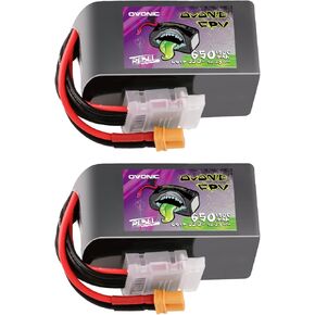 OVONIC 6S 650mAh Lipo Battery 22.2V 150C Battery with XT30 Plug for RC Car Truck RC Vehicles Boat Drone RC Airplane Quadcopter Helicopter FPV Racing Hobby Models [1 Package Including 2 Batteries]