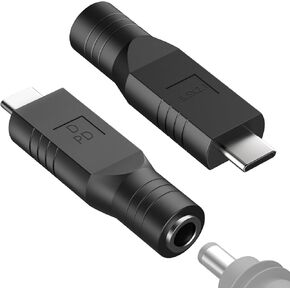 2 Sets of USB C to Dc 5.5mm X 2.1mm Power Adapters, Pd 100w USB C Female to Dc5521 Male Connector Charging Bucket Socket Power Adapter(DC5521toUSB-C Waterproof)