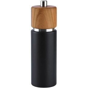 Zassenhaus Hannover Salt Grinder Mill, 7-Inch, Matte Black/Natural Olive Wood