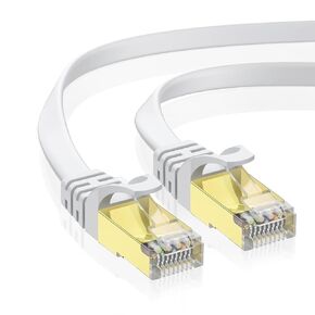 Cat 8 Ethernet Cable 6M / 20 FT, High Speed Braided Network Cord Cat8 RJ45 Shielded Indoor Heavy Duty LAN Cables Compatible for Gaming PC PS5 Xbox Modem Router 20FT / 6M