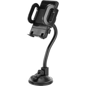 Car Phone Holder Mount, 360° Rotation Universal Adjustable Suction Cup Cell Phone Car Mount for Windshield Dashboard, Fits All Smartphones and Automobile Models, Black