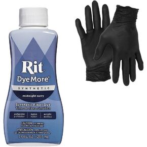 Dye – Rit Synthetic Liquid Fabric Dye for Crafting, Clothing, and Décor – 7 oz. Bottle – with Artisx Nitrile Gloves Included (Tropical Teal)