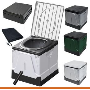 Portable Outdoor Toilet for Camping, RV, Travel | Emergency Toilet for Car, Hiking, Beach & Long Trips | Adult Portable Potty with Carry Bag