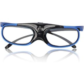 144Hz DLP Link 3D Glasses - Lightweight High Definition Rechargeable 3D Active Shutter Glasses for DLP Link Projectors, Fast Refresh Rate, Long Battery Life
