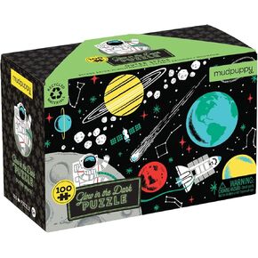 تنينات Mudpuppy - لغز 100 قطعة يتوهج في الظلام مع مشهد جريء لتنين ينفث النار وتفاصيل أحجية مخفية في الظلام للأطفال من سن 5 سنوات فما فوق in Kuwait