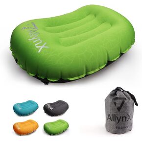 AllynX Camping Pillows for Backpacking, Compact, Comfortable Pillow for Neck & Lumbar Support for Camp, Hiking, Backpacking, Boy Scout, Avocado Green