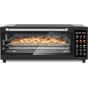 SEEDEEM 9-in-1 Air Fryer Oven, 16-Quart Countertop Convection Oven with Toaster, Broil, Pizza, Toaster Oven & Dehydrator, Large Capacity Kitchen Appliance in Pink, Silver, Black