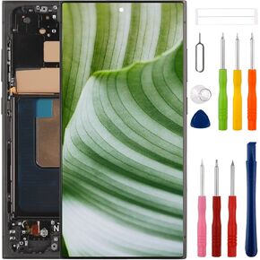 [مع الإطار] [دعم وظيفة بصمة الدعم] مجموعة أرقام شاشة OLED New OLED لمجلة Galaxy S24 ULTRA S928U لمجموعة شاشة اللمس بديل مع مجموعة أدوات الإصلاح المطورة