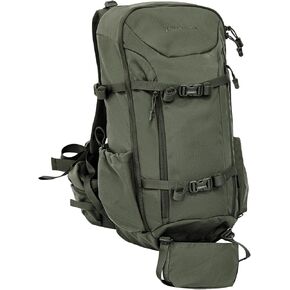 40L Green Tactical Hunting Backpack للرجال الذين لديهم حامل بندقية ، متين ، مقاوم للماء مع ykk sthippers ، utx buckles ، حزمة الصيد مع غطاء المطر لموسم الصيد الديك الرومي ، المشي لمسافات طويلة والتكتيكية