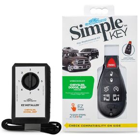Simple Key Programmer & Key Fob for Select Chrysler, Dodge, Jeep, Ram, Volkswagen Vehicles (Interchangeable 5 & 7 Button keypads)