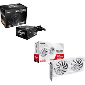 ASROCK AMD RADEON RX 6600 Challenger WHITE 8GB GDDR6 128-BIT GRAHIPCS و 80+ POWERS POWERSENT 550W ATX 2.52