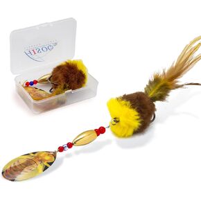 Pike Musky Walleye Fishing Lure Spinnerbait مع السنانير الريش روستر ذيل صيد السحر ملعقة ملعقة الطعوم مع صندوق معالجة in Kuwait