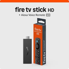 Amazon Fire TV Stick HD streaming device bundle with Alexa Voice Remote Pro