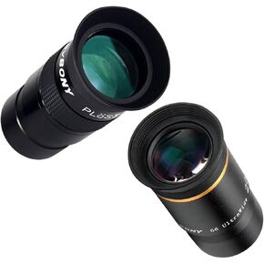 SVBONY Telescope Eyepiece 20mm 66° Wide Angle Bundle with Telescope Eyepiece 40mm Plossl Eyepiece 40 Degree Apparent Field, for Astronomical Observations
