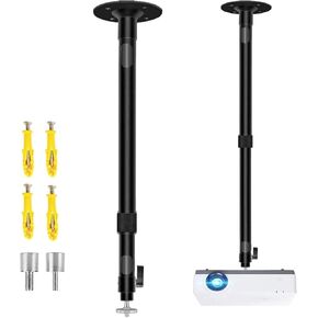 2-Be-Best Projector Mount, 23-42in / 58-105cm Long Projector Ceiling Mount High Profile Extendable Adjustable Angle 360° Rotation Drop Ceiling Projectors Mounts Black Universal