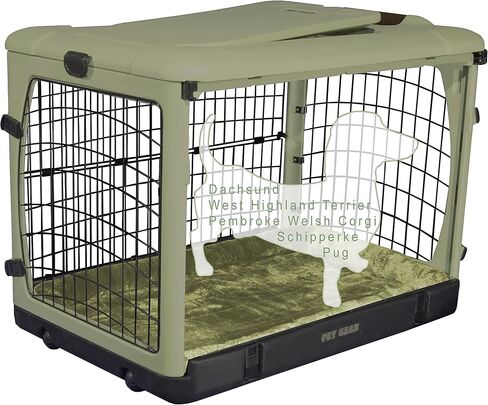 Pet Gear “The Other Door" 4 Door Steel Crate for Dogs/Cats with Removable Tray, Fog, 42 Inch in Saudi Arabia