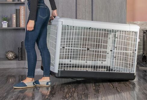 Pet Gear “The Other Door" 4 Door Steel Crate for Dogs/Cats with Removable Tray, Fog, 42 Inch in Kuwait