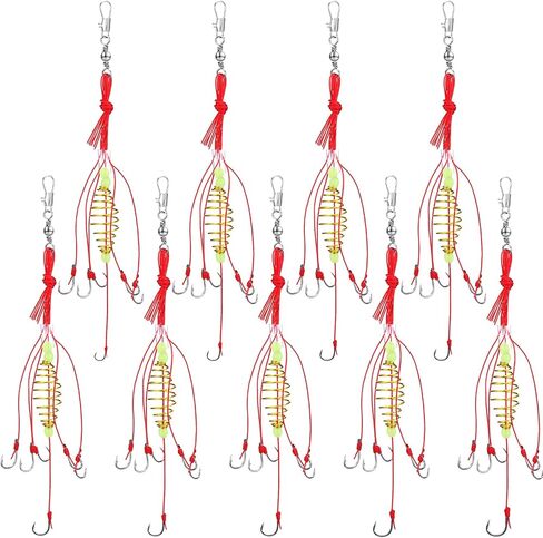 9 Pcs Carp Fishing Hooks 6#-14# Baits Lure Trap Hooks Spring Bait Cage Trap Hooks with Spring Feeder Carp Fishing Tackle in Kuwait