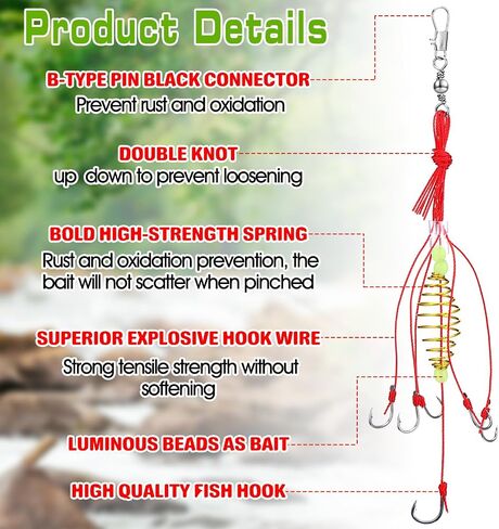 9 PCS Carp Fishing Hooks 6# -14# Baits Frure Trap Hooks Spring Bait Cage Hooks with Spring Carp Carp Tackle in Kuwait