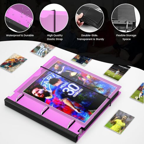 Trading Card Binder 9 Pocket, 720 Pockets Collectible Trading Card Album,Double Sided Pockets Card Holder Carry Case for Baseball Card, Football Card in Saudi Arabia