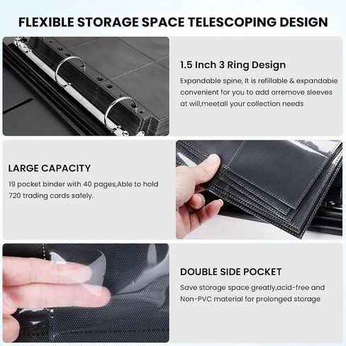 Card Card Binder 9 Pocket ، 720 Pockets Collectible Card Card Abran in Saudi Arabia