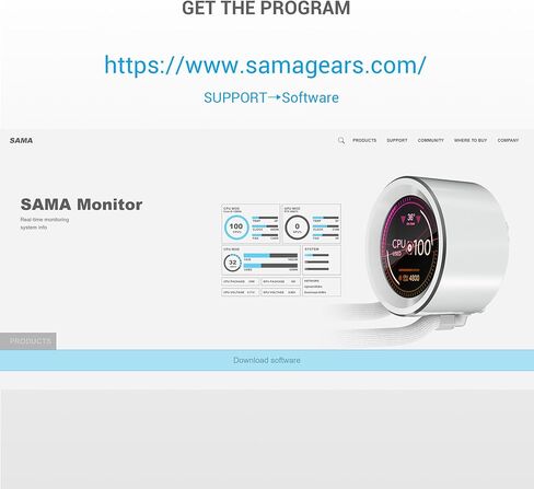 SAMA Q60 CPU AIO Water Cooler, FDB Bearings 4pin PWM Quiet Fans, Efficient PWM-Controlled Pump, Customizable 2.8" Circular LCD Display for Images, LGA 1366/115X/2011/1200/1700/1851, AM4/AM5, White in Kuwait