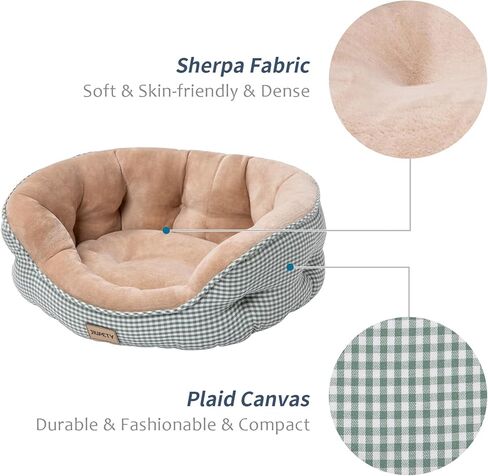 Jiupety Cat Beds for Indoor Cats with Side, Dog Bed for Small Dogs, Cute Calming Pet Sofa with Washable, Cuddle Kitten with Anti-Slip & Water-Resistant Oxford Bottom, Yellow, Fits up to 10 lb Pets in Saudi Arabia