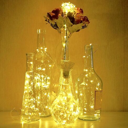 36 Pack Fairy Lights Battery ، 20 LED 6.6ft/2m Starry String Lights ، Waterproof Mini Silver Wire Lights for Mason Jar Diy ، Decord Christmas Decord (Multicolor) in Kuwait