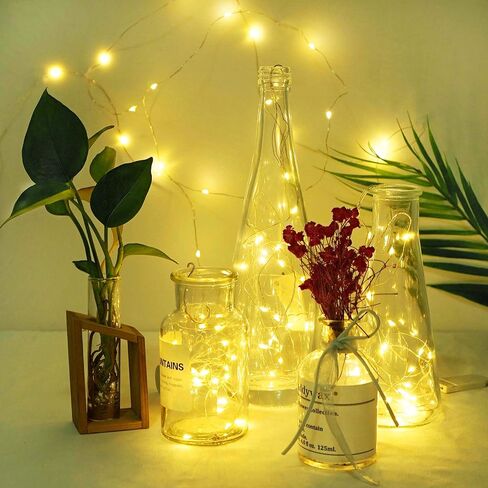 36 Pack Fairy Lights Battery ، 20 LED 6.6ft/2m Starry String Lights ، Waterproof Mini Silver Wire Lights for Mason Jar Diy ، Decord Christmas Decord (Multicolor) in Kuwait