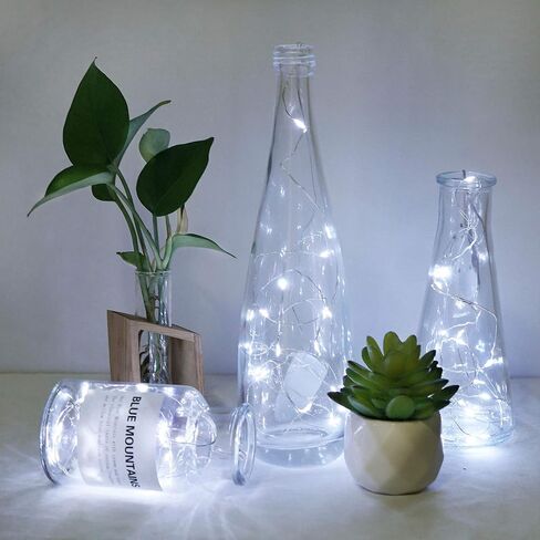 36 Pack Fairy Lights Battery ، 20 LED 6.6ft/2m Starry String Lights ، Waterproof Mini Silver Wire Lights for Mason Jar Diy ، Decord Christmas Decord (Multicolor) in Kuwait