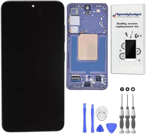 [Original Quality] Samsung Galaxy S24 Screen Replacement, 6.2 inch AMOLED Display, Touch Digitizer with Frame, LCD Assembly (Cobalt Violet Frame) in Saudi Arabia