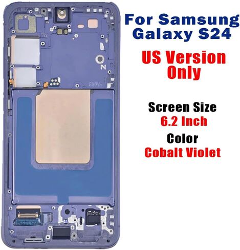 [Original Quality] Samsung Galaxy S24 Screen Replacement, 6.2 inch AMOLED Display, Touch Digitizer with Frame, LCD Assembly (Cobalt Violet Frame) in Saudi Arabia