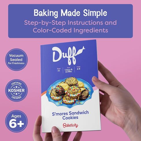 Baketivity x Duff Goldman Unicorn Cookies Kit - Kids Baking Kit - Cooking Kits for Kids with Premeasured Ingredients, Decorating Supplies, STEM Activities - Kids Baking Sets for Girls, Boys Ages 6-12 in Saudi Arabia