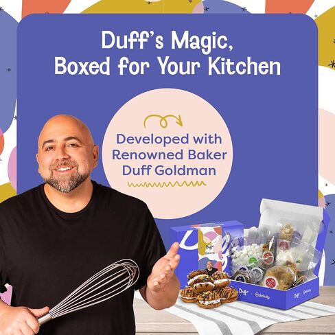 Baketivity x Duff Goldman Unicorn Cookies Kit - Kids Baking Kit - Cooking Kits for Kids with Premeasured Ingredients, Decorating Supplies, STEM Activities - Kids Baking Sets for Girls, Boys Ages 6-12 in Saudi Arabia