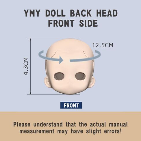 YMY New Head with Random Blank face Replacement Ball Jointed Doll Head Accessories for 1/12 Scale Doll Body (Super White) 30 in Saudi Arabia