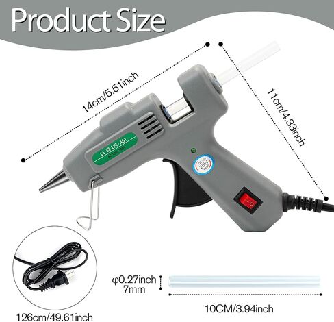 Cordless Hot Glue Gun, 15S Heating Fast Hot Melt Gun, Smart-Power-off, Hot Glue Gun Kit with 30 Pcs Mini Glue Sticks for DIY School Craft Projects and Quick Home Repairs in Kuwait